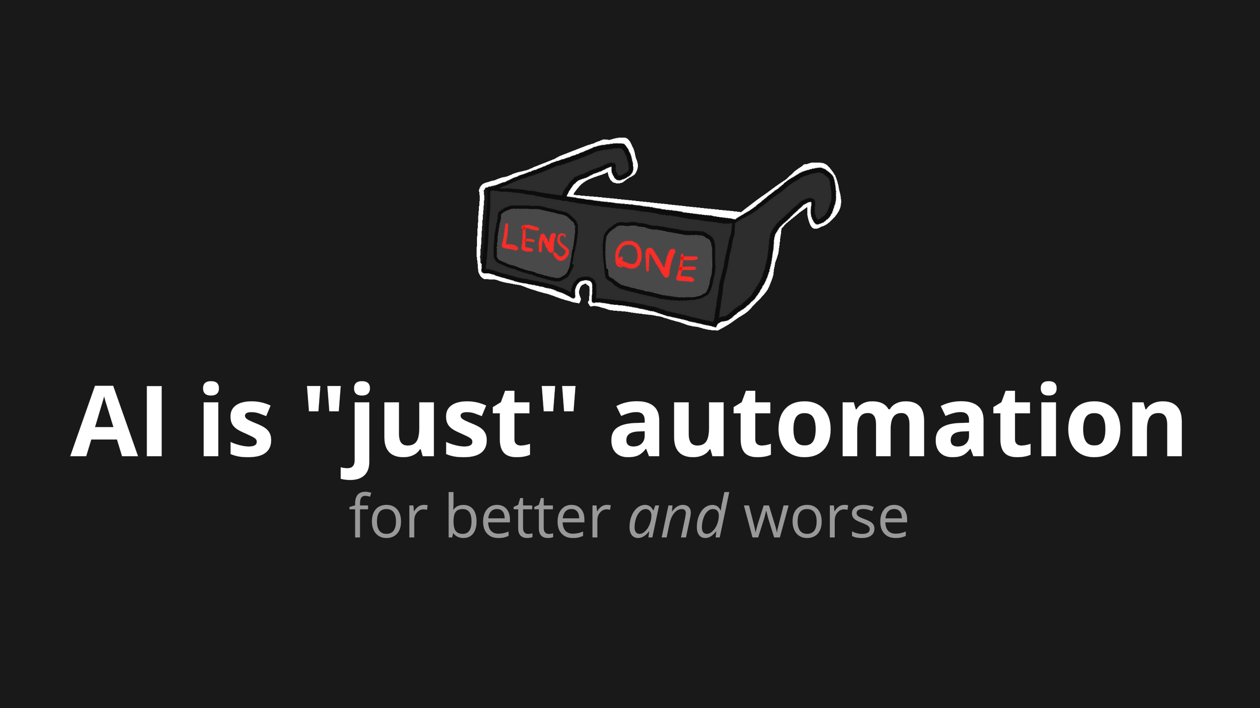 AI is "just" automation