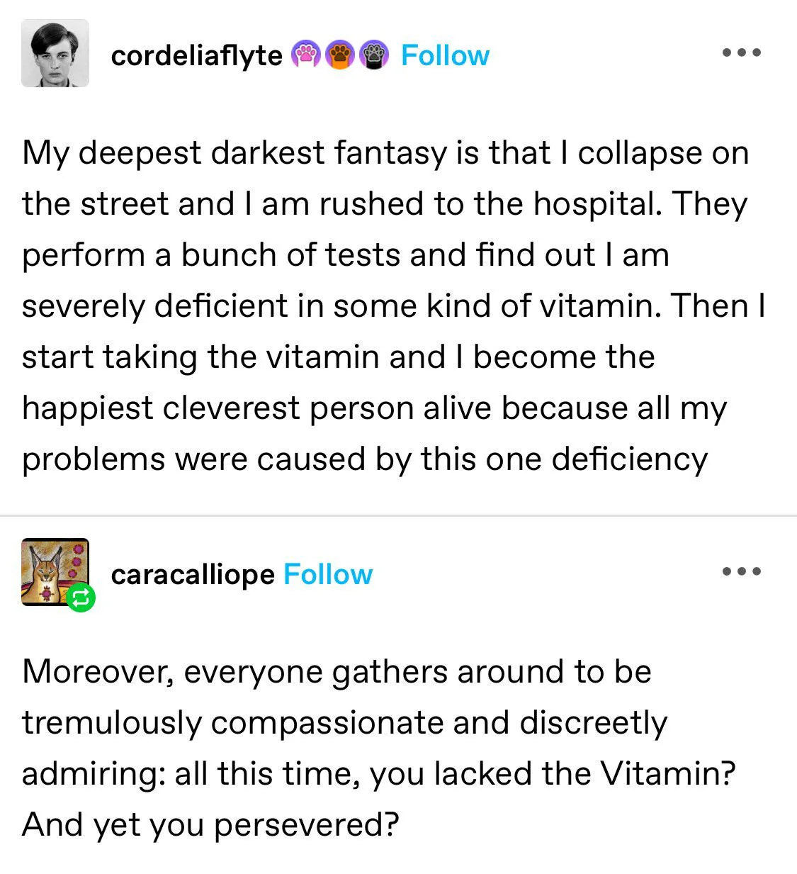 Tumblr meme: 'All this time, you lacked The Vitamin? And yet you persisted?' Tumblr meme: 'All this time, you lacked The Vitamin? And yet you persisted?'